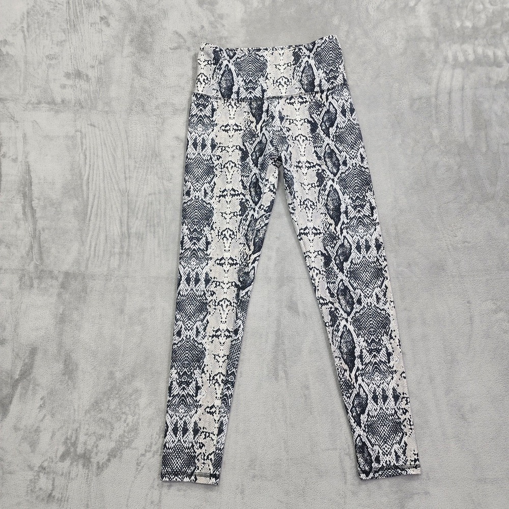 Balance Collection Leggings Womens M Black Snake Print High Rise Ankle Yoga Gym